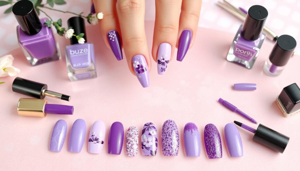 DIY purple nail designs DIY purple nail designs