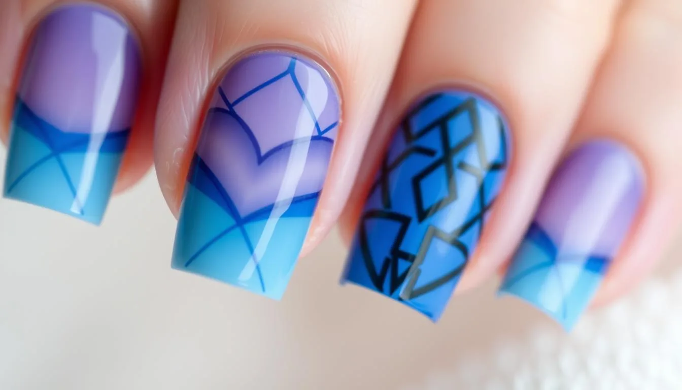 blue tip nails