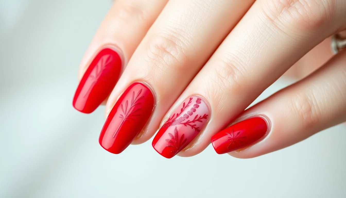 red nail designs