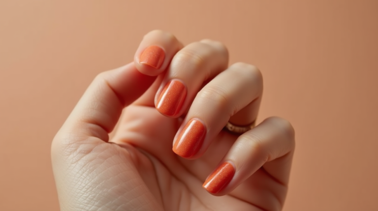 burnt orange nails