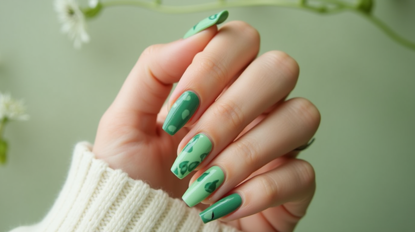 green nail designs